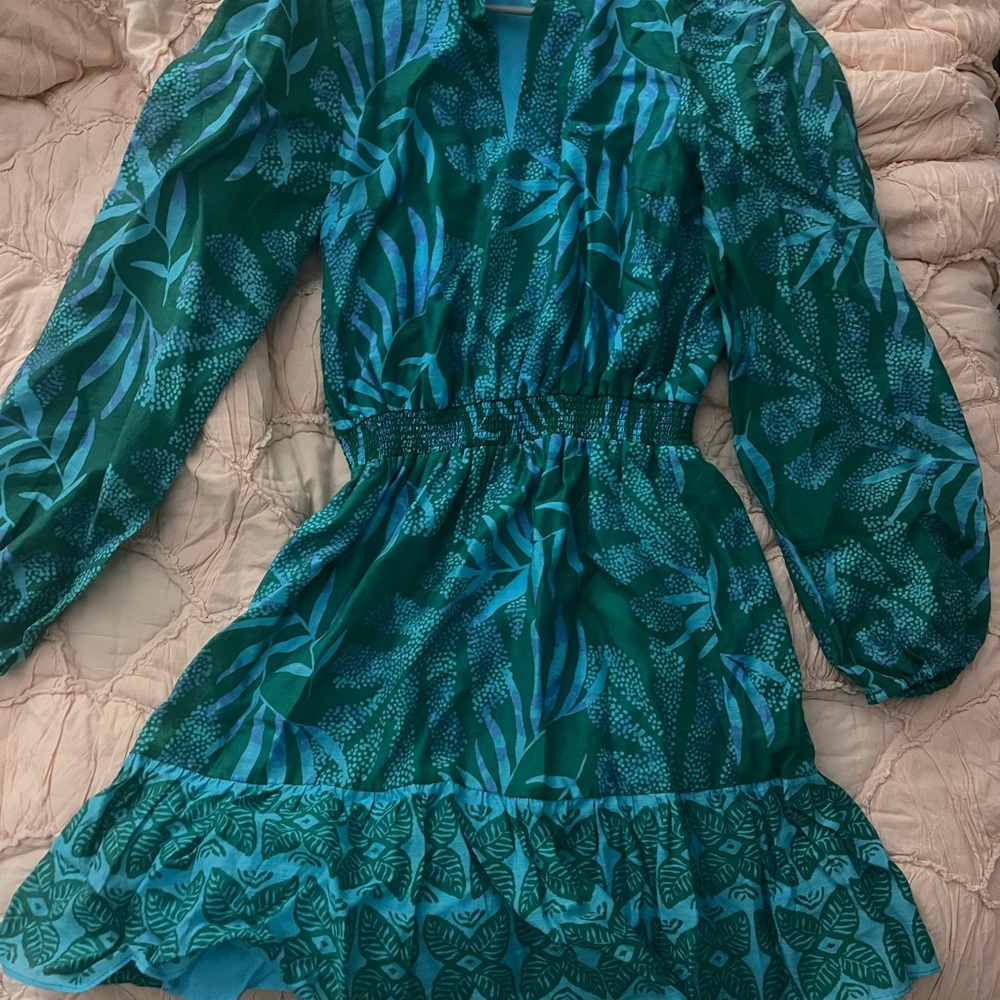 NWOT Lilly Pulitzer Green and Blue Patterned Dress